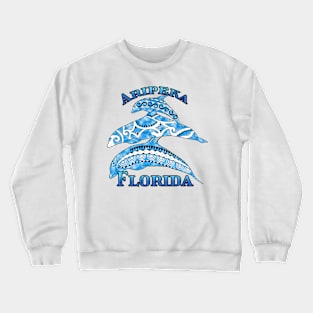 Aripeka Florida Vacation Tribal Dolphins Crewneck Sweatshirt